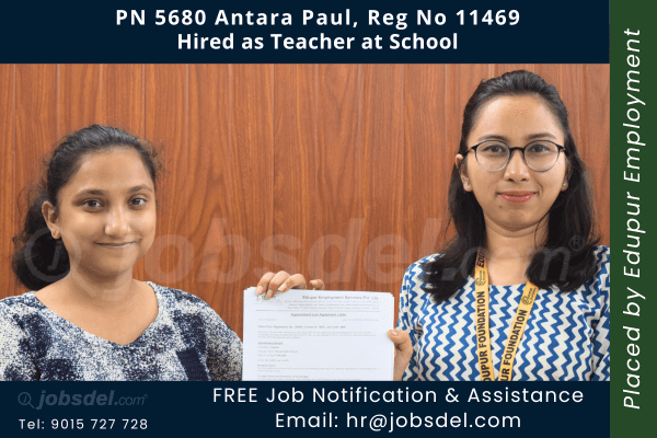 Antara Paul Hired as Teacher at School