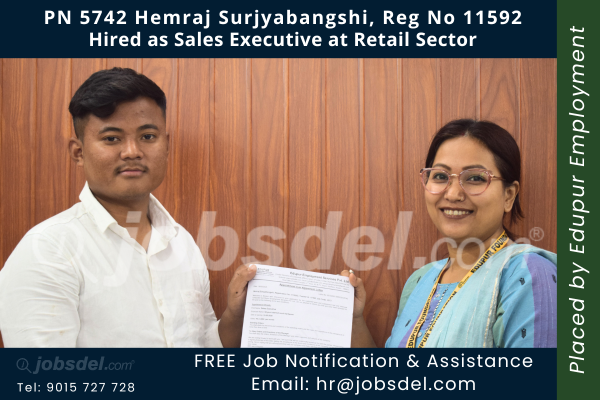 Hemraj Surjyabangshi Hired as Sales Executive as Retail Sector