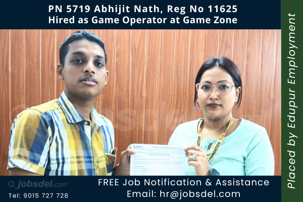 Abhijit Nath Hired as Game Operator at Game Zone