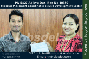 Aditya Das Hired as Placement Coordinator at Skill Development Sector