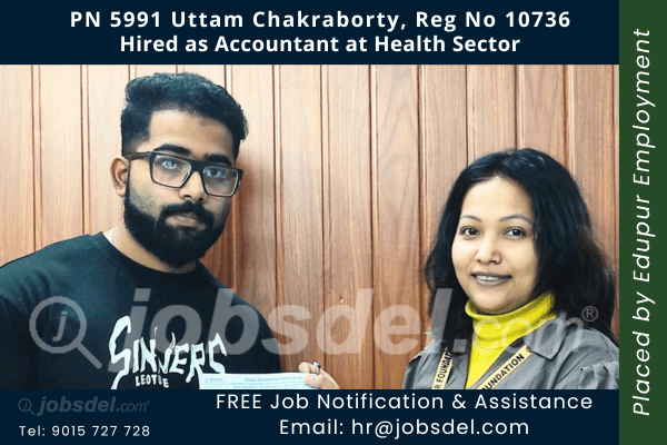 Uttam Chakraborty Hired as Accountant at Health Sector