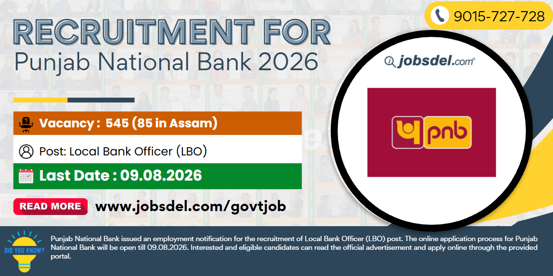 Recruitment for Punjab National Bank 2026